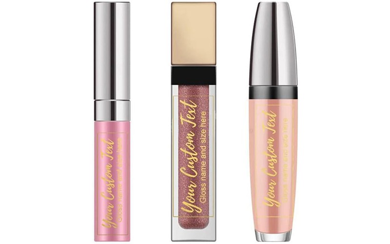 Clear sticker labels for lip gloss tubes